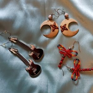 Set of 3 novelty earrings